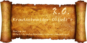 Krautschneider Olivér névjegykártya